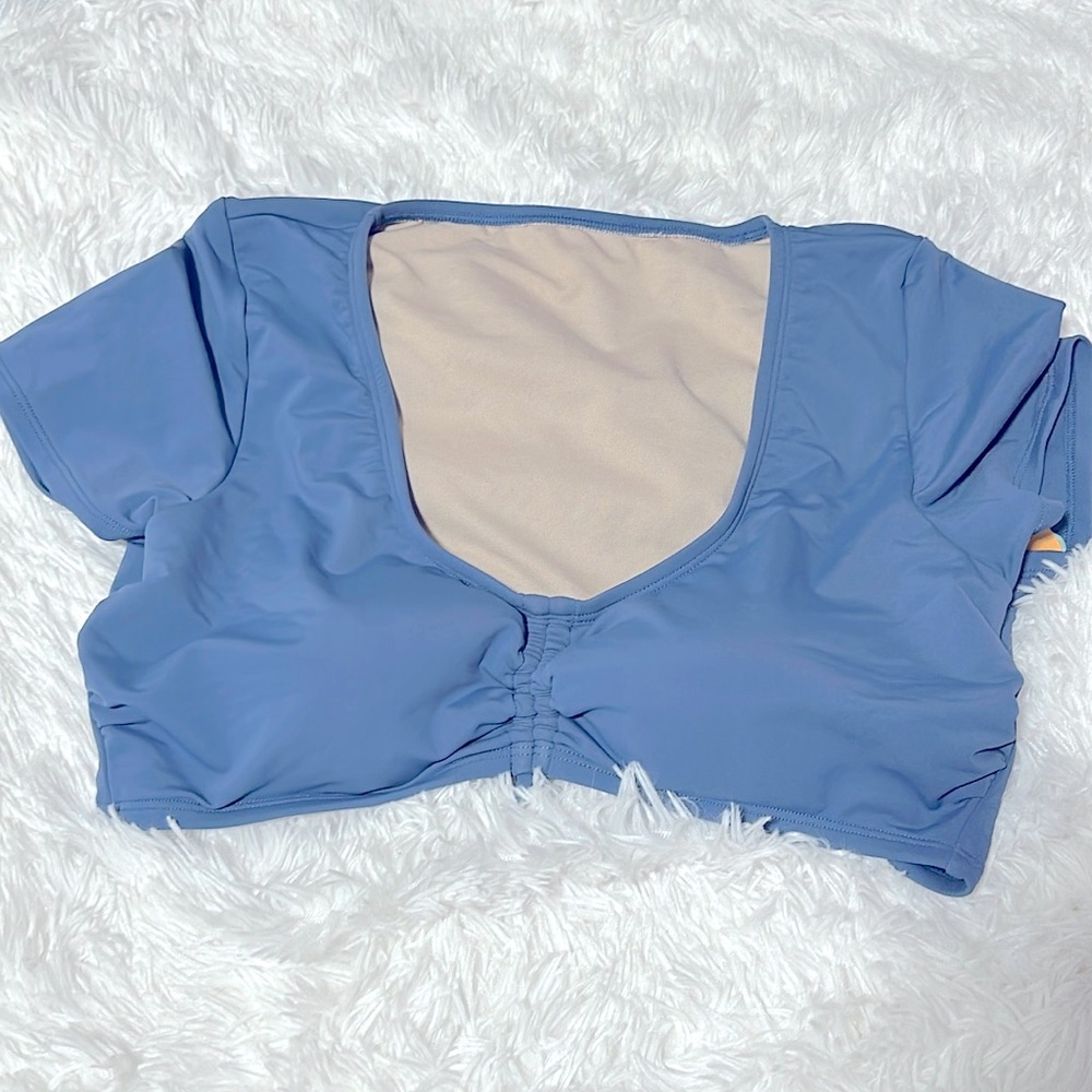 🆕 🩱 Kona Sol Blue Swim Top - NWT - 12/14